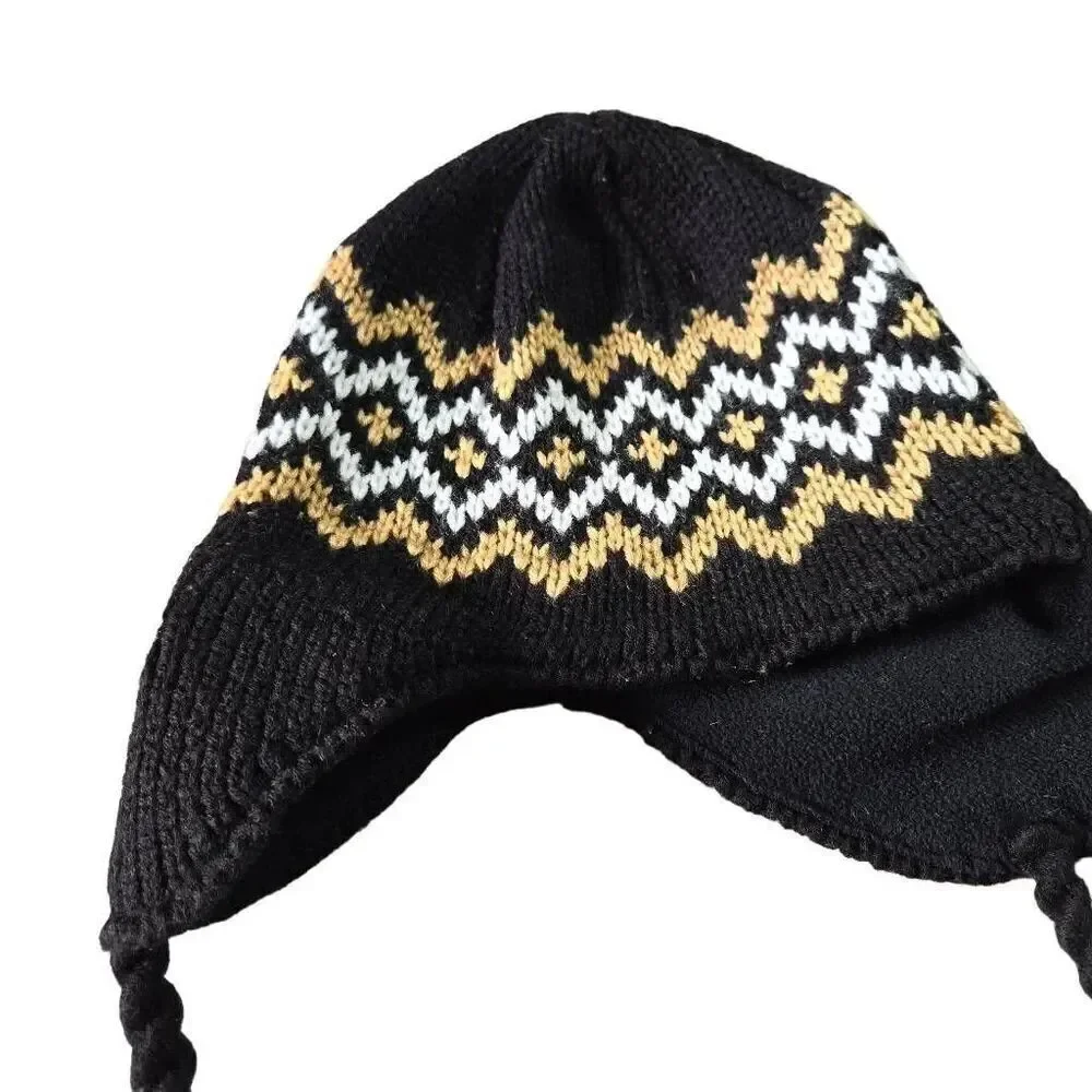 Boys and Girls Black and Gold New Orleans Saints Jacquard Tassel Knit Hat OS you